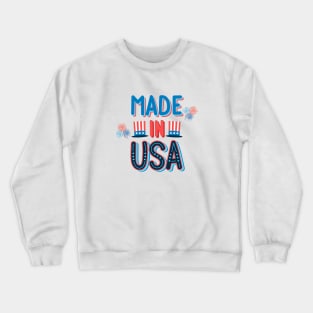 Made in USA Typography Crewneck Sweatshirt